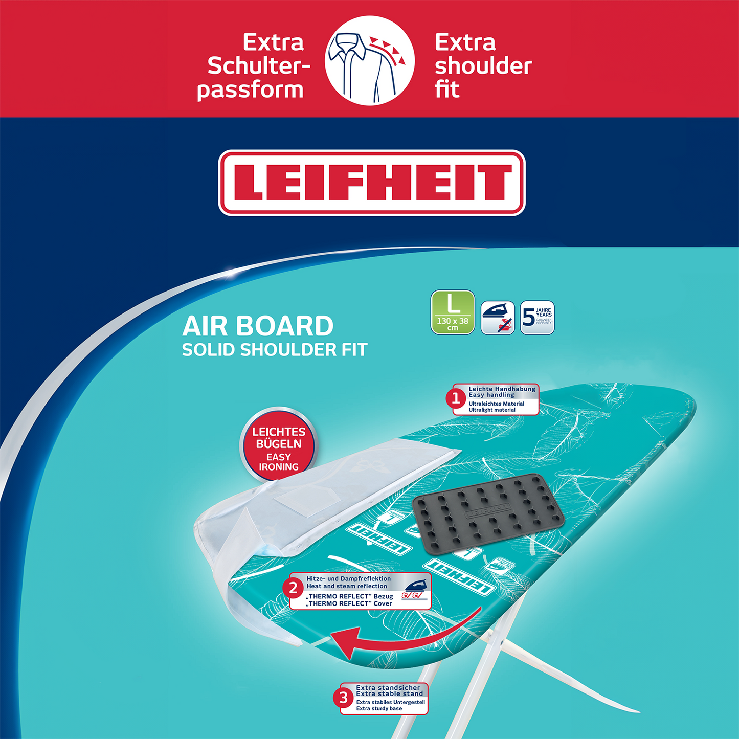 Leifheit Air Board L Solid Shoulder ironing board L72698