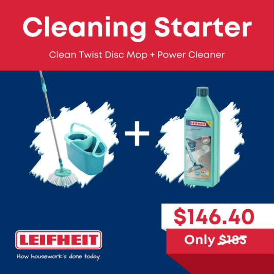 Leifheit Clean Twist Disc Mop Ergo Set + Power Cleaner 1000ml