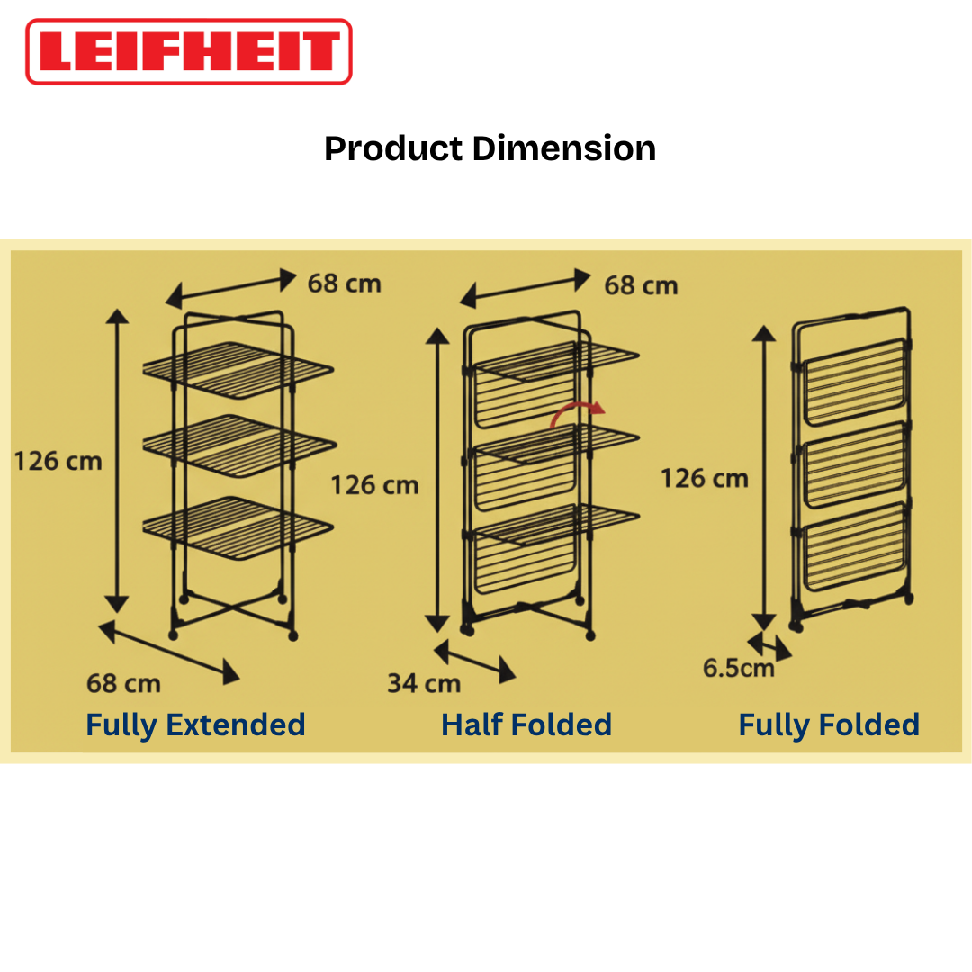 Leifheit Classic Tower 340 Black Tower Dryer L81471