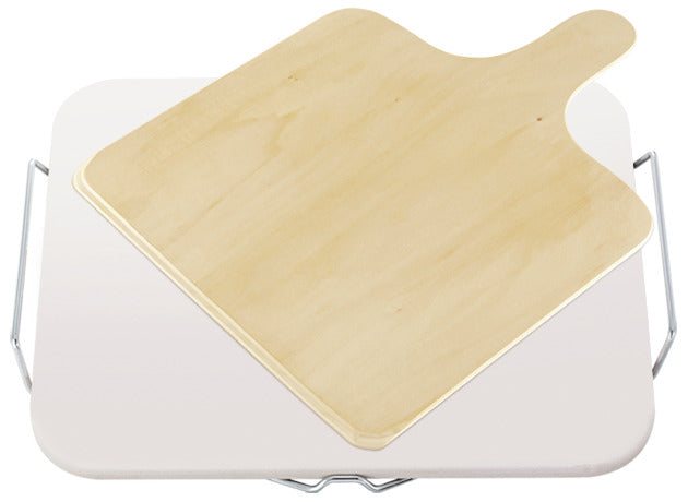Leifheit Pizza Stone (Square) w/ Wooden Spatula L03160