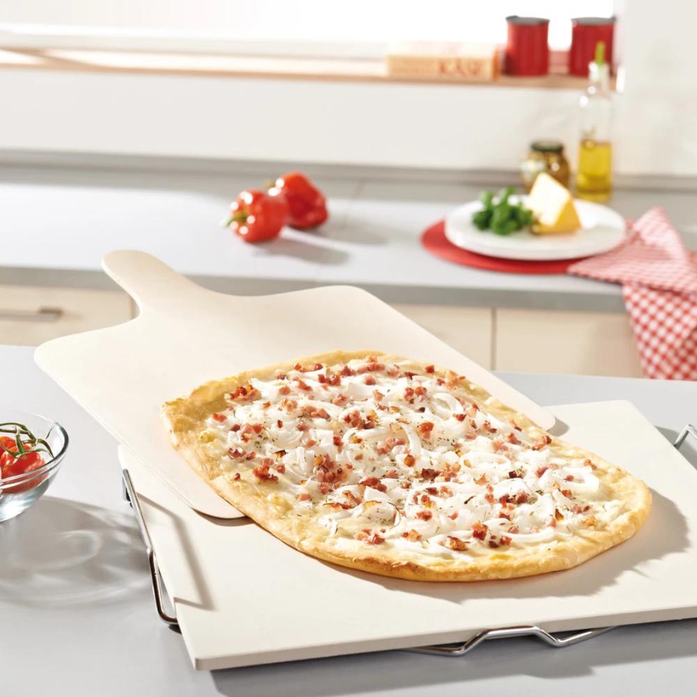Leifheit Pizza Stone (Square) w/ Wooden Spatula L03160