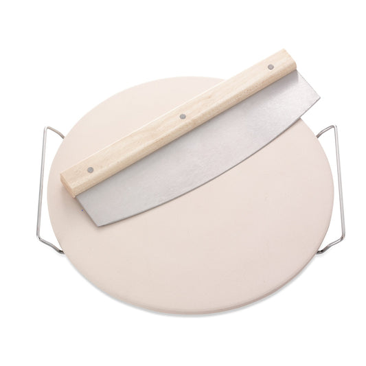 LEIFHEIT Pizza Stone (Round) w/ Chopping Knife L03159