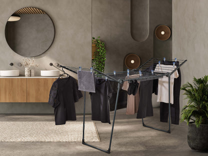 Leifheit Pegasus 200 Solid Slim Black Clothes Drying Rack L81695