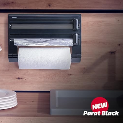 Leifheit Wall Mounted Roll Holder Parat Black L25794