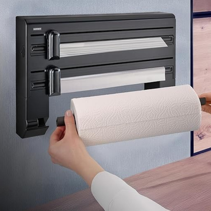 Leifheit Wall Mounted Roll Holder Parat Black L25794