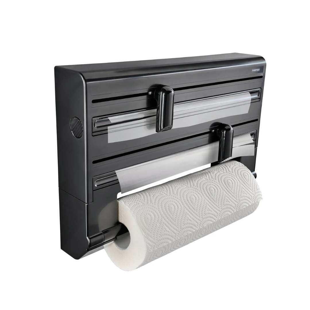 Leifheit Wall Mounted Roll Holder Parat Black L25794