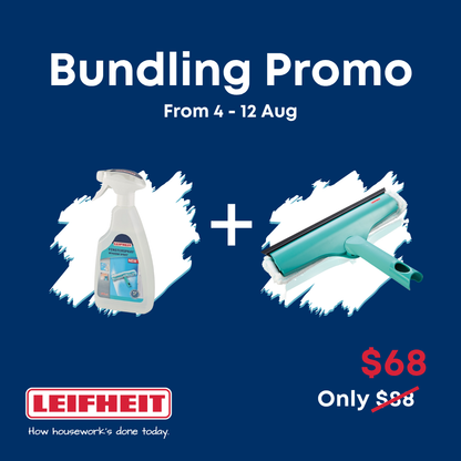 Leifheit Window Wiper 3-in-1 + Window Spray Bundle L51320+L41409