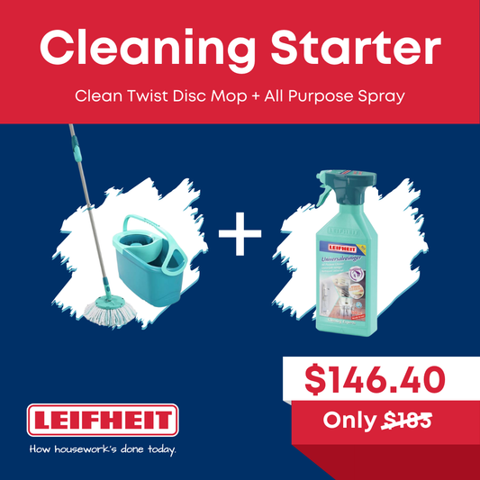 Leifheit Clean Twist Disc Mop Ergo Set + All Purpose Spray 500ml