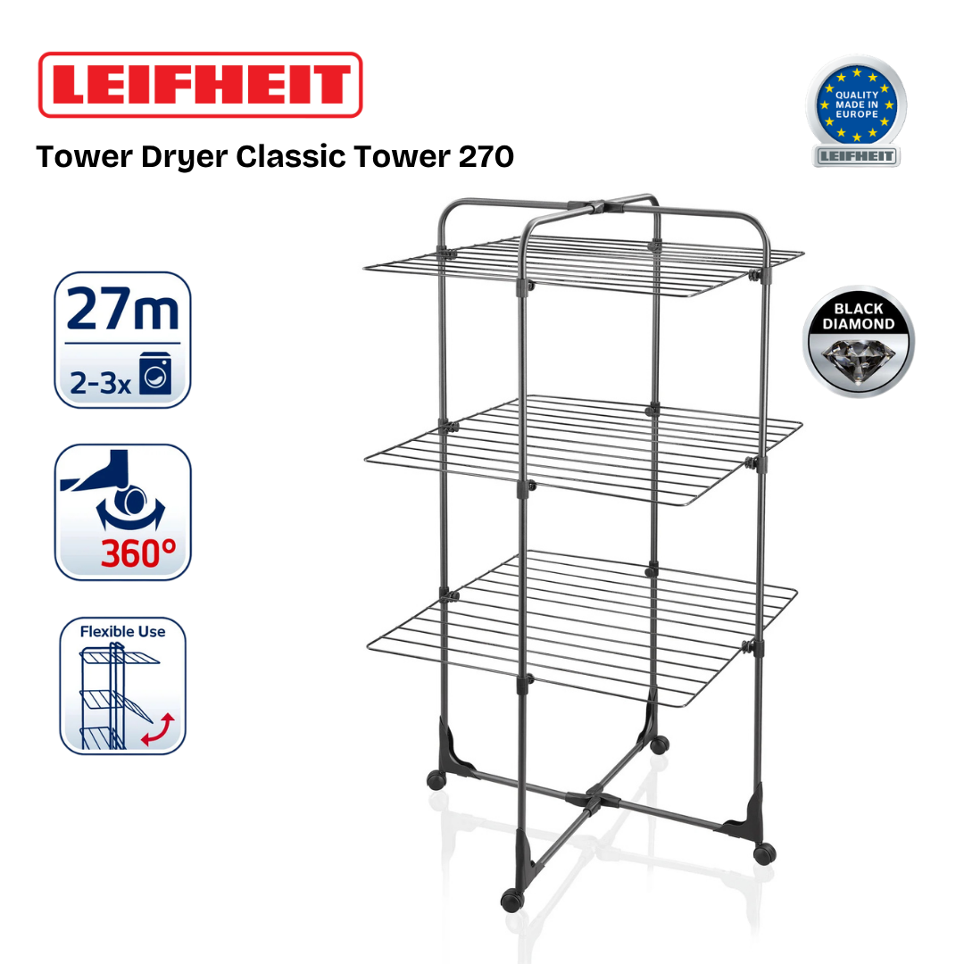 Leifheit Classic Tower 270 Black Tower Dryer L81470
