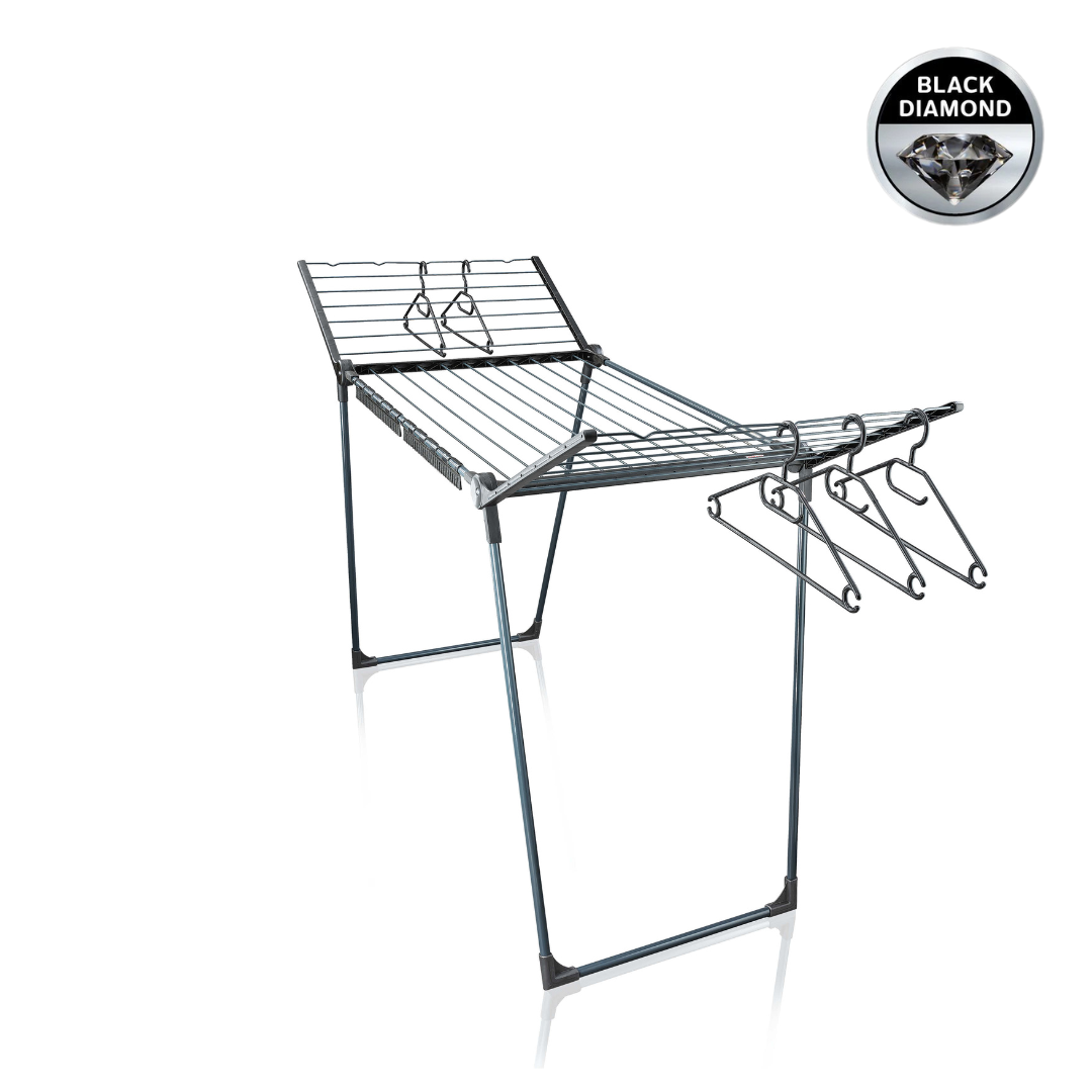 Leifheit Pegasus 200 Solid Slim Black Clothes Drying Rack L81695