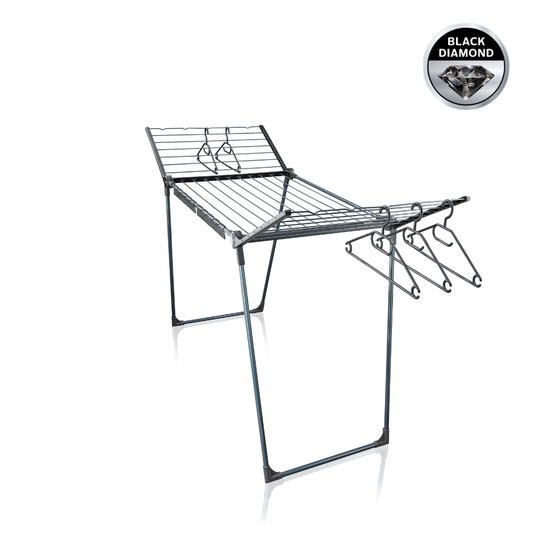 Leifheit Pegasus 200 Solid Slim Black Clothes Drying Rack L81695