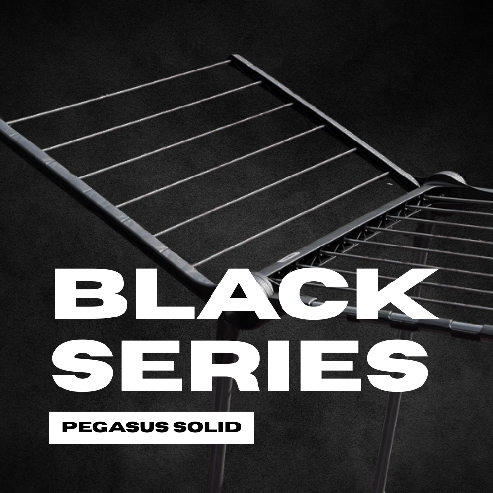 Leifheit Pegasus 150 Solid Slim Black Clothes Drying Rack L81690 ...
