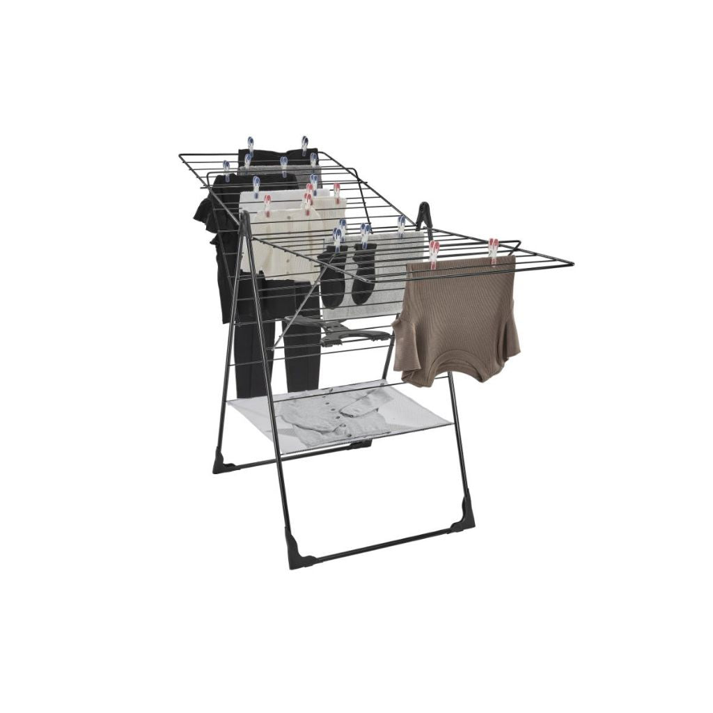 Leifheit Standing Dryer Classic | Drying Rack 250 Flex Black