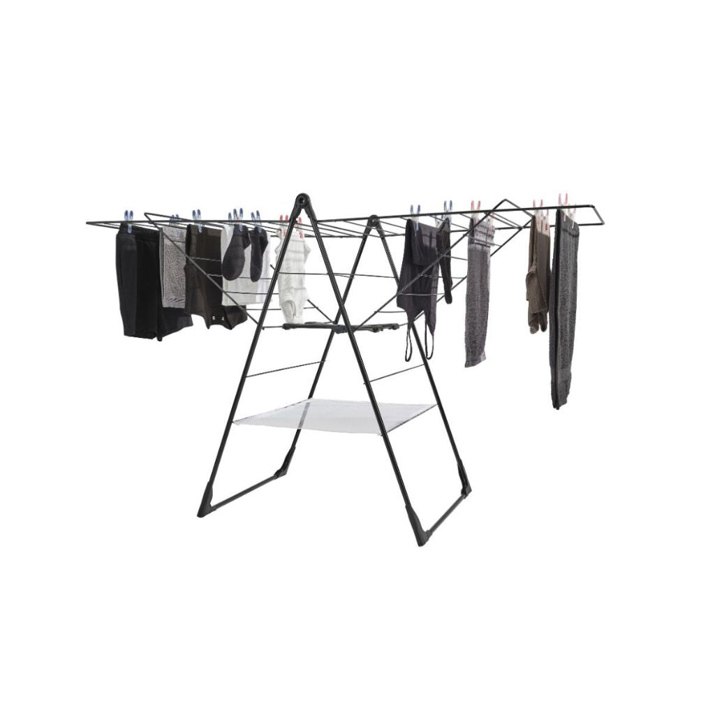 Leifheit Standing Dryer Classic | Drying Rack 250 Flex Black