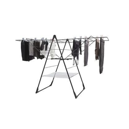 Leifheit Standing Dryer Classic | Drying Rack 250 Flex Black