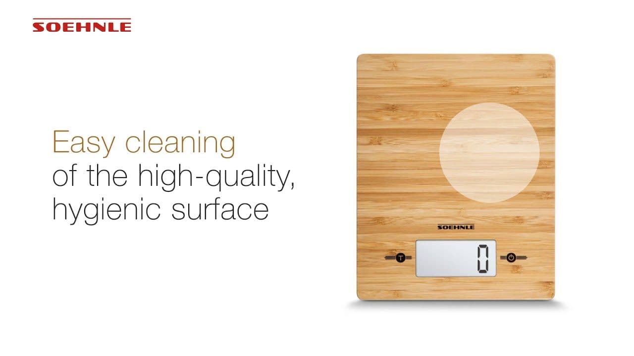 Soehnle Natural Bamboo Kitchen Scale Digital