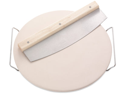 Leifheit Pizza Stone (Round) w/ Chopping Knife L03159