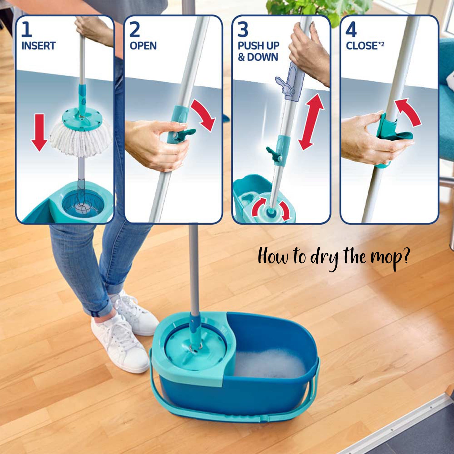 LEIFHEIT Clean Twist Disc Ergo Mop Set L52101