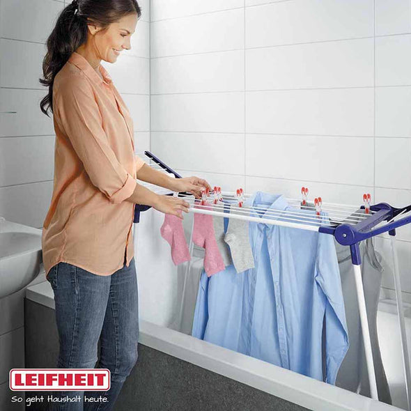 Leifheit Pegasus 120 Compact Clothes Dryer (Laundry Dryer) Drying Rack (Indoor/Outdoor)