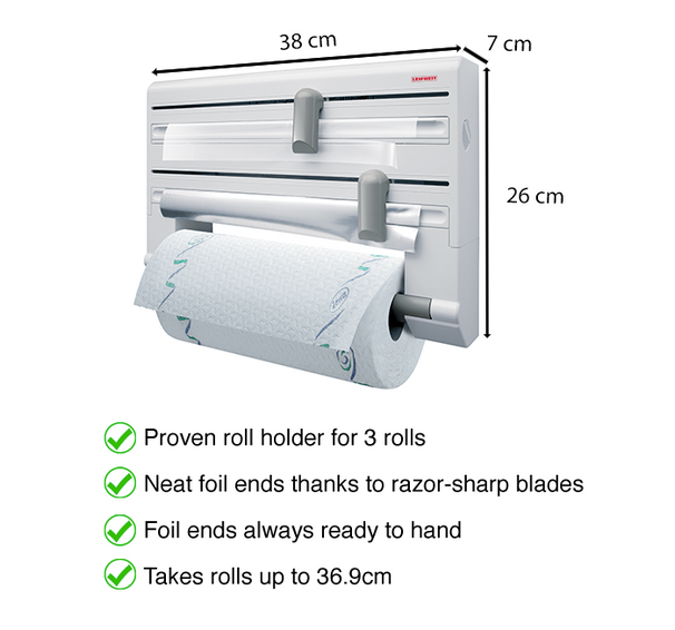 LEIFHEIT Wall Mounted Roll Holder Parat L25703